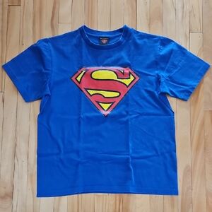 Warner Bros Vintage 1999 Blue Tee with Red and Yellow Superman Logo